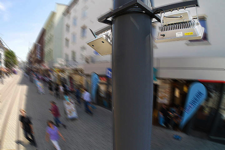 Die crosscan-Sensoren in der Wittener Innenstadt.