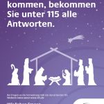 Bundesweite Weihnachtsaktion bewirbt die 115.