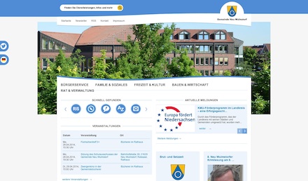 Die Website der Gemeinde Neu Wulmstorf verfügt jetzt auch über Responsive Design.