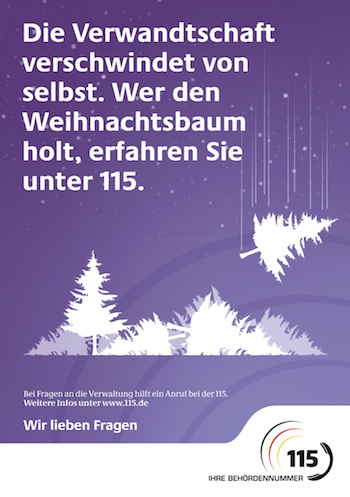 Rund um Weihnachten kann ein Anruf bei der 115 Zeit und Nerven sparen.