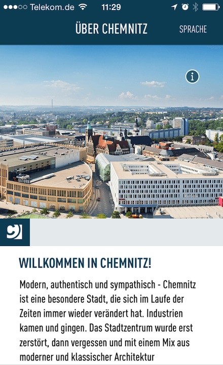 Per App lässt sich die Stadt Chemnitz audiovisuell entdecken.