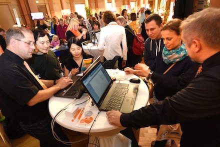 Auf der zehnten Frankfurter Familienmesse konnten die Besucher das neue kindernetfrankfurt testen.