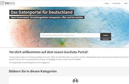 Das neue GovData-Portal steht für modernes Design und benutzerfreundliche Funktionen.