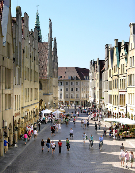 Prinzipalmarkt: Münster ist auf dem Weg zur digitalen Stadt.