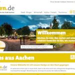 Die neue Website der Stadt Aachen ist ganz im städtischen Gelb gehalten.