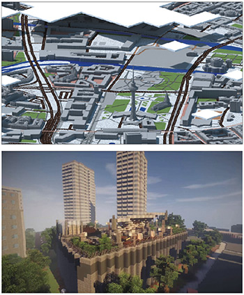 Projektgebiet Berlin Mitte und Siegermodell Gropiusstadt.