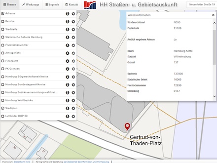 Mit der Hamburger Straßen- und Gebietsauskunft (SGA) jederzeit den Überblick behalten.