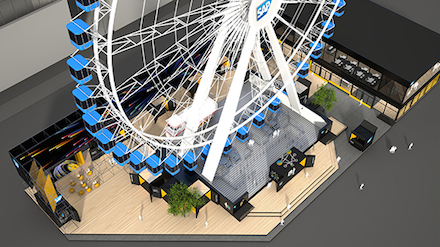 Showcases und Expertentalks erleben CEBIT-Besucher im Riesenrad der Innovationen von SAP.