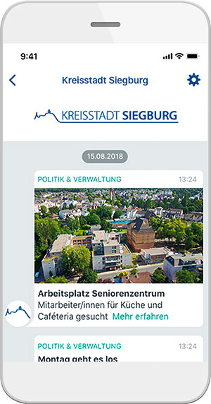 Siegburg: Kommunikation per Messenger.