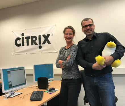 Jennifer Bloom und Christopher Schulz-Stockmann aus dem Team Server von citeq haben die neue IGEL-Technologie samt Endgeräten eingeführt