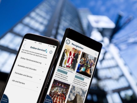 Informationen und Online-Services bündelt die CityApp der Stadt Essen.