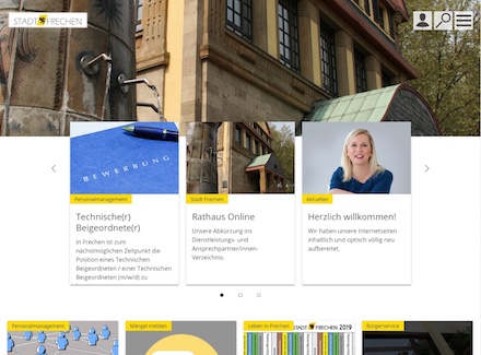 In neuem Design präsentiert sich die Stadt Frechen im Internet.