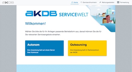 Gebündelt finden Kunden auf der neuen AKDB-Microsite alle Support- und Servicebereiche des IT-Dienstleisters.