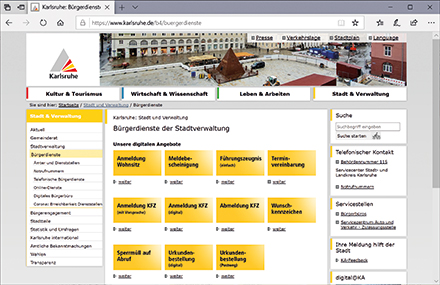 Die Stadt Karlsruhe baut ihren Online-Bürgerservice aus.