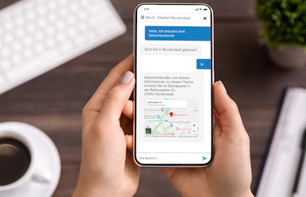 Chatbot Nord ist auch mobil zu erreichen.