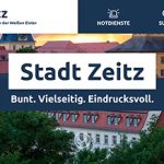 Screenshot: Startseite der Stadt Zeitz