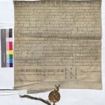 Stadtarchiv Aachen: Digitalisat einer Urkunde Friedrichs II. aus dem Jahr 1215.