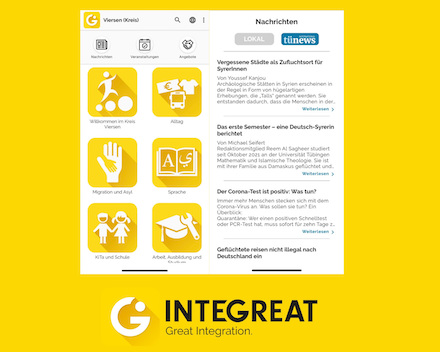 Im Kreis Viersen informiert die Integreat-App über migrationsrelevante Themen.