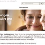 Landing-Page der bundesweiten Sozialplattform.