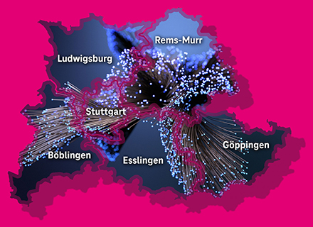 Über eine Viertelmillion Haushalte in der Gigabit-Region Stuttgart können einen Glasfaseranschluss der Telekom buchen. Davon 60.000 in der Landeshauptstadt.