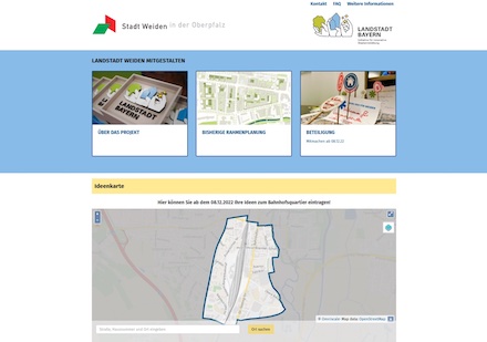 Die Stadt Weiden i.d.Opf. hat ihre Beteiligungsplattform live geschaltet.