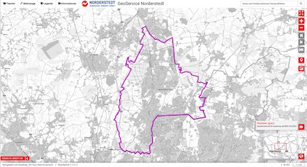 Das Norderstedter Geoportal ist komplett überarbeitet worden.