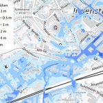 Die vom BKG für ganz Deutschland geplante Hinweiskarte zu Starkregengefahren zeigt realistische Simulationen möglicher Überflutungen – hier ein Ausschnitt aus NRW.