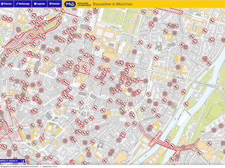 Baustellen in der Münchner Altstadt.