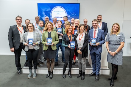 Die Gewinner der DIGITAL-Awards 2023 wurden auf der Fachmesse Kommunale ausgezeichnet.