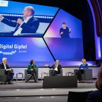 Auch Bundeskanzler Olaf Scholz war beim 16. Digital-Gipfel der Bundesregierung in Jena präsent.