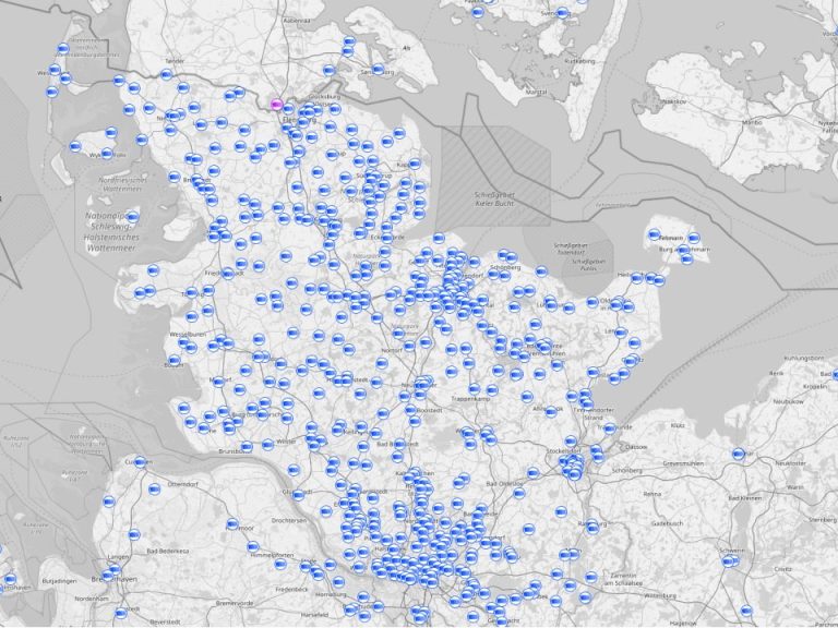 LoRaWAN-Gateways in Schleswig-Holstein.