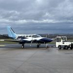 In den kommenden Wochen entstehen mit diesem Flugzeug hochauflösende Bilder für ein digitales Stadtmodell von Dortmund.