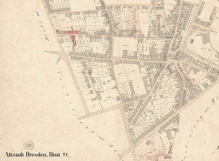 Die Stadt Dresden hat historische Karten aus dem Liegenschaftskataster digitalisiert.