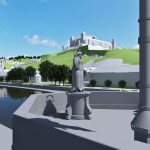 Würzburg: Blick auf die virtuelle Festung von der Alten Mainbrücke aus.