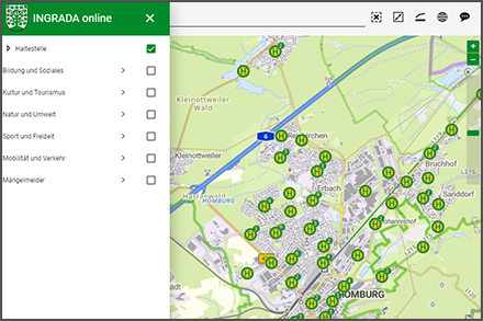 In Homburg erleichtert eine GIS-basierte Online-Plattform künftig die Zusammenarbeit von Bürgern und Verwaltung.