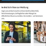 Startseite der nativen App – Deren Gestaltung kann dem jeweiligen kommunalen Design angepasst werden.