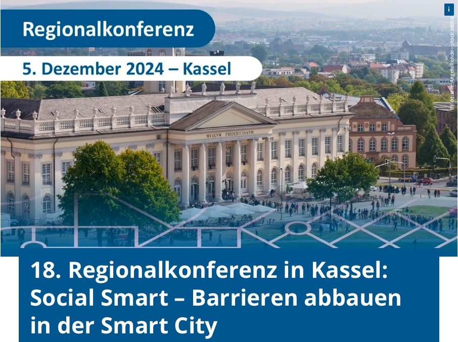 Screenshot der Veranstaltungswebsite zur 18. Regionalkonferenz, der im Header das Fridericianum in Kassel zeigt.