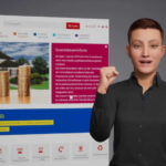 Screenshot des Gebärdensprach-Avatars auf der Website der Stadt Mannheim.